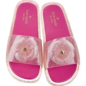 NWOB Kate Spade Pink Splash Glitter Jelly Sandals